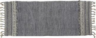 Dmora Moderner Boston-Teppich, Kelim-Stil, 100% Baumwolle, schwarz, 180x60 cm