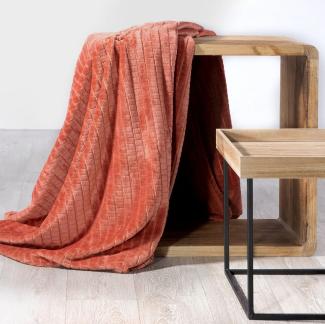 Plaid Cindy, Design91, Warm Kuschelig Gemustert Einfarbig Kuscheldecke Sofadecke TV-Decke