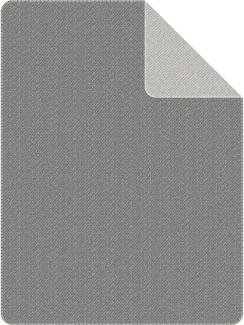 s Oliver Jacquard Decke 1590|150x200 cm| anthrazit-wollweiss