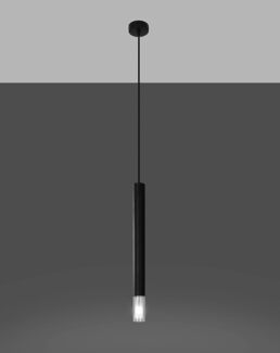 SOLLUX SL. 0960 Pendelleuchte WEZYR 1 schwarz L: 80, B: 80, H: 1200, G9/40W, dimmbar