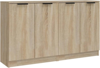 vidaXL Sideboards 2 Stk. Sonoma Eiche 60x30x70 cm Holzwerkstoff 3115774