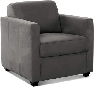 Cavadore Sessel Camerus mit Federkern / Polstersessel im trendigem Design / 78 x 80 x 83 / Mikrofaser: steel