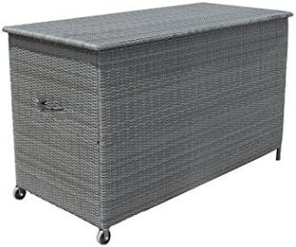 YORK XL Alu Polyrattan Kissenbox Auflagenbox 166x76x99cm