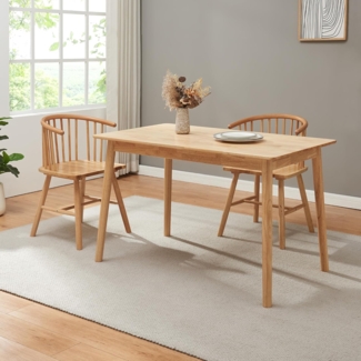 Esstisch Klijori für 6 Personen 140x70x74 cm Holz Natur [en. casa]