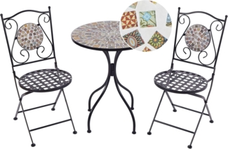 Bistro Set CASARIO Metall Schwarz