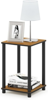 Furinno Haydn Beistelltisch, Holz, Helle Kirsche/Schwarz, 34.04 x 34.04 x 50.8 cm