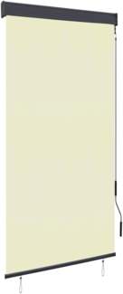 vidaXL Außenrollo 80 x 250 cm Cremeweiß 145953