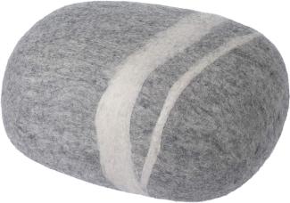 myfelt Hocker Pouf Carl Kieselstein Filz Hellgrau (L) A-KS-018-L