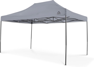 All Seasons Gazebos 3x4. 5m vollständig wasserdichtes Faltpavillon - Metallisch Grau