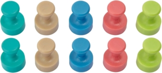 MAUL Kegelmagnete farbsortiert, Metall Ø 1,2x1,6 cm, 10 St.