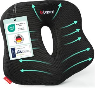 Blumtal Sitzkissen Ergonomisches Sitzkissen, Hämorrhoiden Sitzkissen, optimal für Büro & Auto