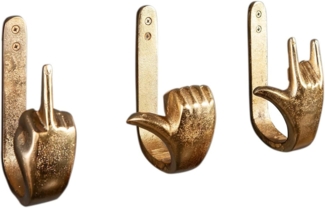 riess-ambiente Wandgarderobe FINGERS gold, Metall · Dekoration · Kleiderhaken