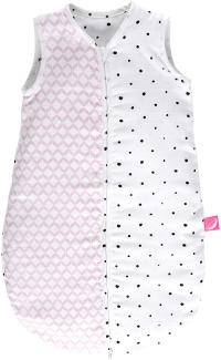 Babyschlafsack Sommer aus Baumwollmusselin von Motherhood - kuscheliger Babyschlafsack Öko Tex Standard, Klasse 1, Größe: 0-6 Monate, rosa classics