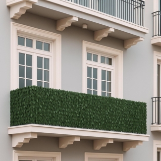 Balkonsichtschutz HWC-O92, Sichtschutz Windschutz Verkleidung für Balkon Terrasse Zaun, 150x300cm Blatt