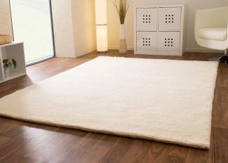 Steffensmeier Berber Teppich Nador Wollweiss 15/15 double, Farbe: Uni, Größe: 200x250 cm