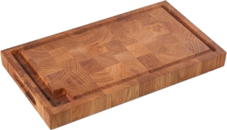 Hackblock Hackbrett Schneidebrett Küchenbrett Eiche 45×25×4cm ZASSENHAUS 057294
