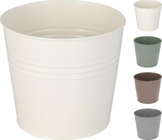 4 Stk. Blumentopf Pflanzgefäß Balkontopf Pflanztopf verzinkt Ø13xH12cm