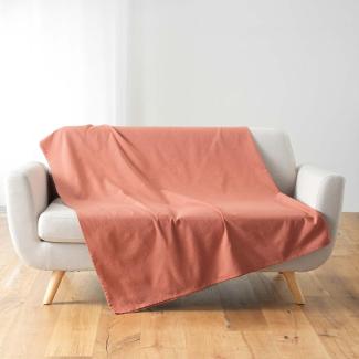 Douceur d'Intérieur, Kuscheldecke (220 x 240 cm) Lucile Marsala, Polycotton, Uni