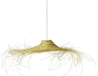 Marrakesch Orient & Mediterran Interior Pendelleuchte Pendelleuchte Mayari, Boho Hängelampe aus Doumpalmenblatt Stroh 50cm, Handarbeit