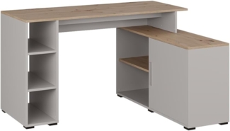 Vicco Eckschreibtisch Cashmere 135x110 cm mit Regalen, Rudy