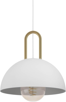 Eglo 99695 Hängeleuchte CALMANERA weiss, messing H:110 Ø:32,5cm dimmbar