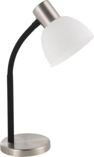 Eglo Tischleuchte Macere nickel matt weiß 34 x 22 cm E14