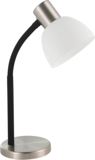 Eglo Tischleuchte Macere nickel matt weiß 34 x 22 cm E14