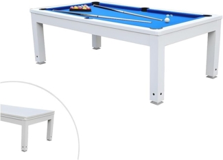 Vente-unique - Multifunktionstisch Billard & Esstisch höhenverstellbar - 207 x 114 x 79 cm - SNOOKER