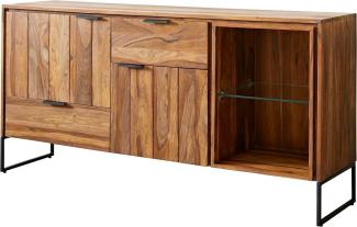 Sideboard Nook 160 cm Sheesham Natur 2 Türen 2 Schübe