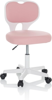 hjh OFFICE Kinder Schreibtischstuhl KIDDY TOP W Kinderbürostuhl Stoff Drehstuhl, mitwachsend, Rosa, 736425
