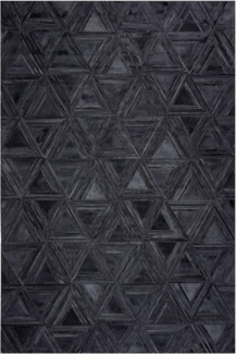 Teppich Kuhfell schwarz 140x200 cm geometrisches Muster KASAR