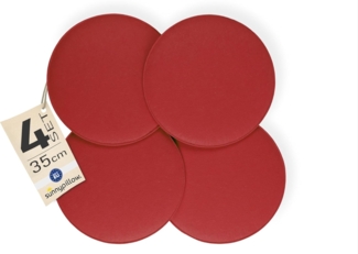 sunnypillow Stuhlkissen 4er Set Stuhlkissen aus Filz rund Ø 36cm