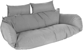 HOME DELUXE Polyrattan Hängesessel Kissen TWIN - Grau