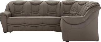 Cavadore Ecksofa Bensil mit Federkern / Polsterecke in Kunstleder / 265 x 94 x 215 / Lederoptik Hellbraun