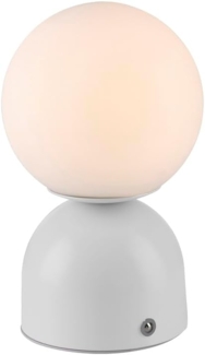 JUST LIGHT LED Tischleuchte LED Tischlampe SW RUDI, Dimmbar, CCT, USB, 1xLED-Board/1,20W/3000K, warmweiß, Akku USB, Dimmbar Touchdimmer CCT