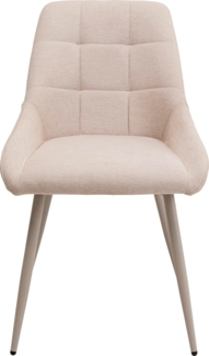 Kare Design Stuhl Rubina, Greige, Creme, elegant, 48 cm Sitzhöhe, Esszimmerstuhl, Polsterstuhl, Wohnzimmer, 88 x 49 x 59 cm (H/B/T)