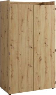 byLIVING Sekretär Janne/Artisan-Eiche-Optik/Office-Schrank mit 2 Türen/platzsparend/Grifflos/B 80, H 141, T 40 cm