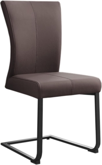 riess-ambiente Esszimmerstuhl SAMSON taupe grau / schwarz · Schwingstuhl mit Echtleder-Bezug (Einzelartikel, 1 St), Esszimmerstuhl mit Metallrahmen · bis 120kg belastbar · modern