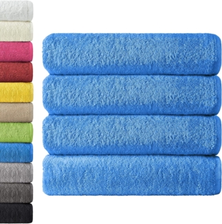 NatureMark 4er Pack Duschtücher, Größe 70x140 cm, Royal Blau, 100% Baumwolle