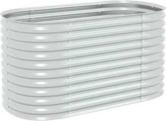 vidaXL Garten-Hochbeet 160x80x81 cm Verzinkter Stahl Silbern 45514