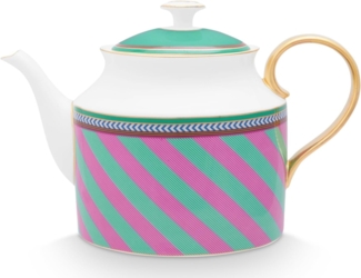 PIP STUDIO Chique Stripes Teekanne groß pink-green 1,8l