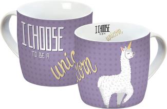 Geda Labels Porzellan Tasse Lama I Choose lila 300 ml