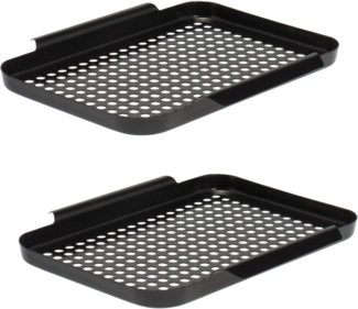 Bremermann Grillplatte 2er-Set, antihaftbeschichtet, Stahl schwarz 29,5 x 25,5 x 3 cm