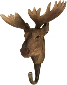 Wildlife Garden Kleiderhaken Kleiderhaken aus Holz - Elch *Neues Modell*, Tierkopf