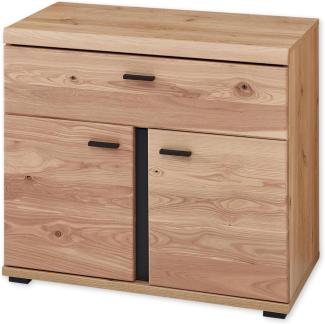 Aktenschrank in Altesche massiv, Old Artisan Oak Optik FSC-zertifiziert - Moderner Büroschrank mit 2 Türen - 77 x 67 x 38 cm (B/H/T)