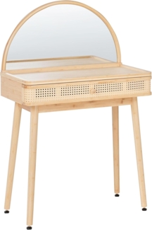 Schminktisch mit Spiegel RANCHERIA Hellbraun