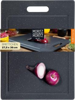 Moritz & Moritz Schneidebrett Schneidebrett Kunststoff 36 x 27,5 cm, Kunsstoff, (Granitoptik, 1-St), Schneidebrett Granitoptik mit Eingriffsöffnung und Saftrille