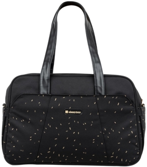 Kikkaboo Wickeltasche Chelsea mit Wickelunterlage, Seitentaschen, Thermofach schwarz gemustert