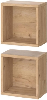 Vicco 'Senyo' Wandregal, 2er-Set, Spanplatte goldkraft, 25 x 15 x 25 cm