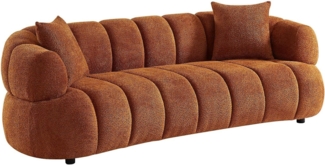 Vente-unique - Sofa 3-Sitzer - Bouclé-Stoff - Terracotta - COLIANI